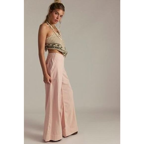 Free People - Easy Breezy Pull on Jeans - Large - Blush Pink - Picture 2 of 8